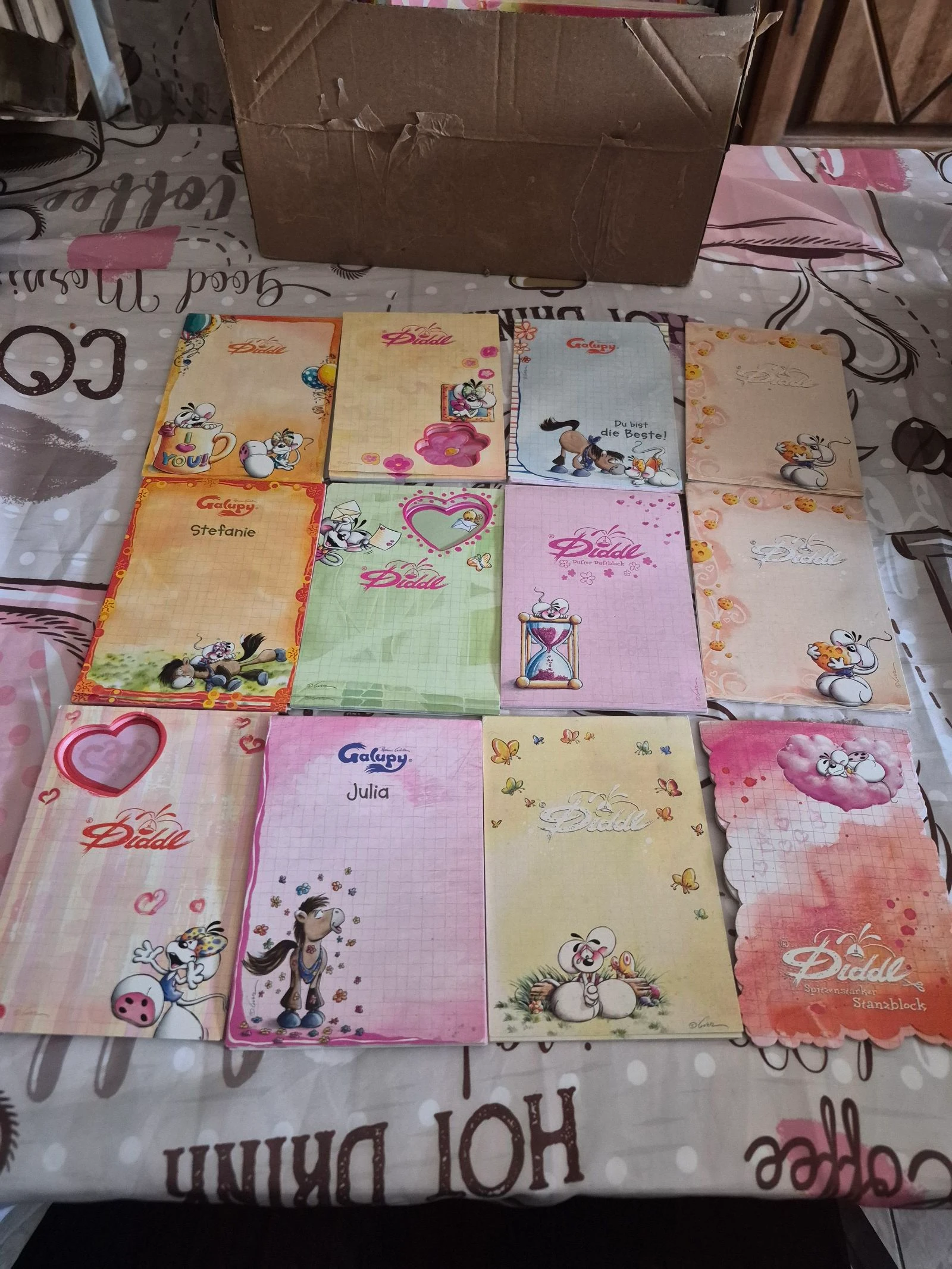 Lot de 12 blocs Diddl A6 vintage